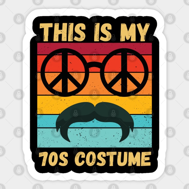 This Is My 70s Costume 70 Styles Men 70's Disco 1970s Outfit Sticker by Peter smith